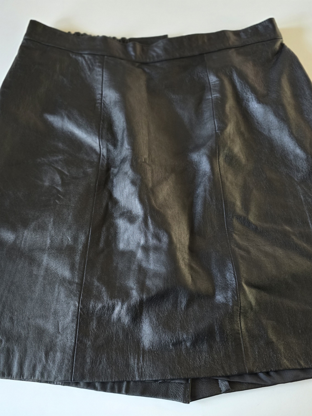 Liz Claiborne Black Faux Leather Pencil Skirt
